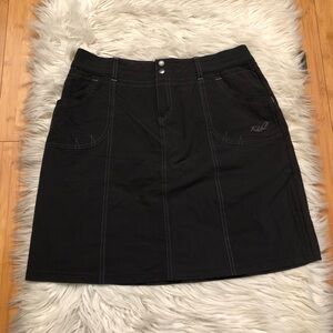 Kuhl Durango Activewear Athleisure Lightweight Draw Cord Black Skort size 10